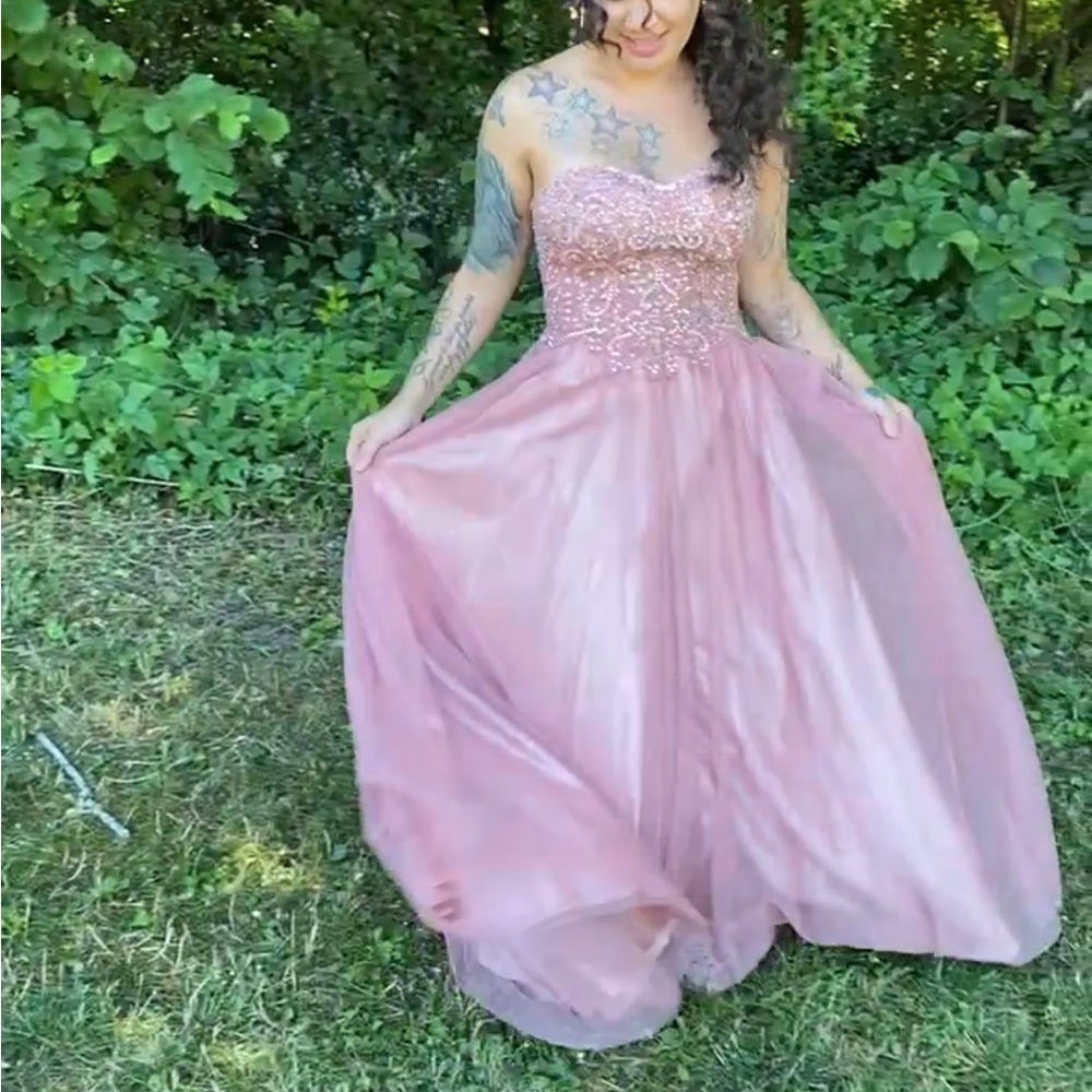 Strapless Pink Princess Dress sz S